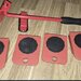 Set 5 piese rosii/ negre pentru mutarea mobilei, cu role,